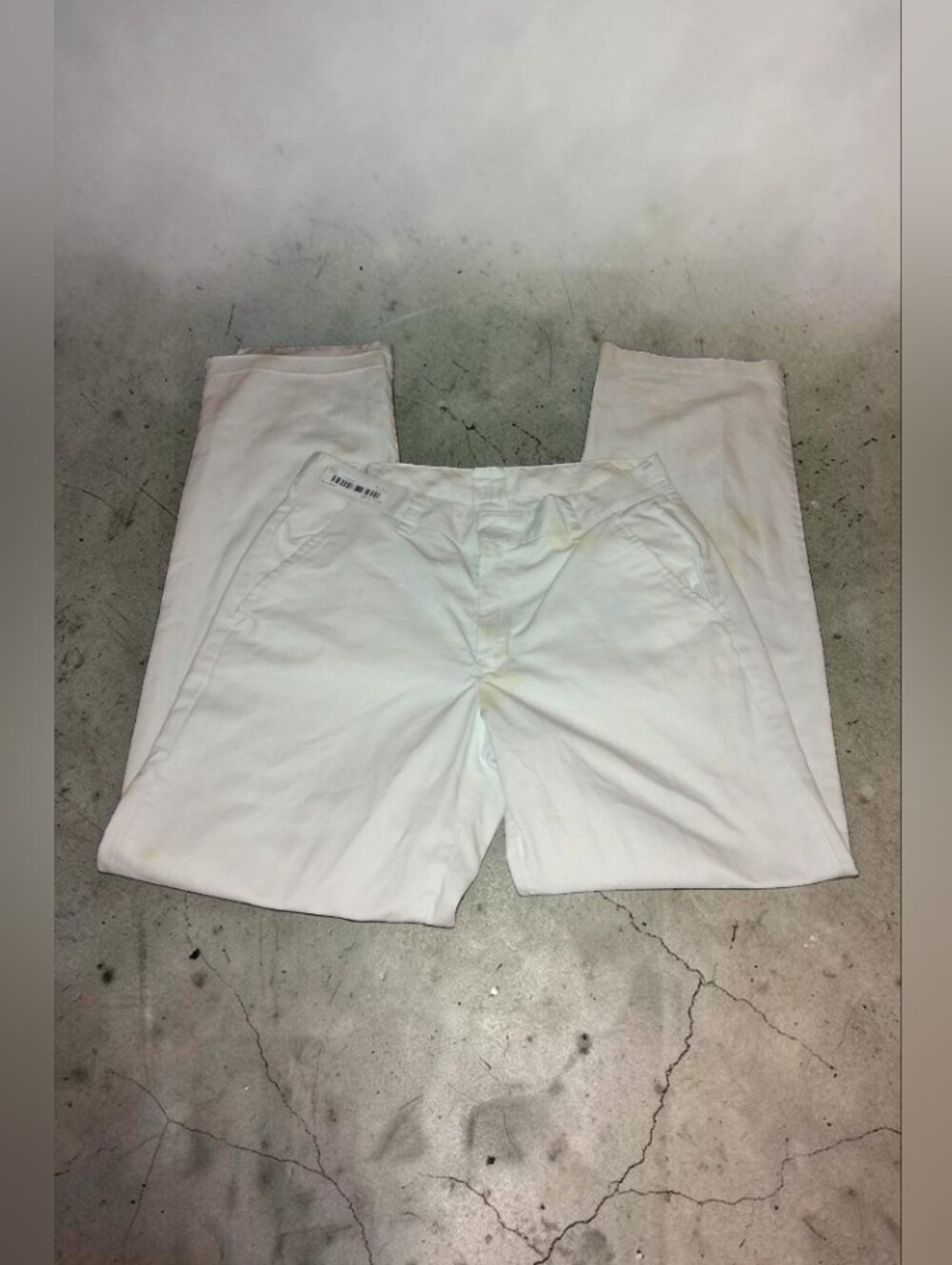 Red Kap Men's White Industrial Work Pants Chinos Size 32x32 EUC